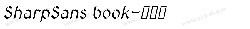 SharpSans book字体转换